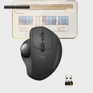 Pour <span class=keywords><strong>Logitech</strong></span> MX Ergo <span class=keywords><strong>souris</strong></span> <span class=keywords><strong>Trackball</strong></span> sans fil Design ergonomique réglable <span class=keywords><strong>souris</strong></span> sans fil confortable - Product Image 3