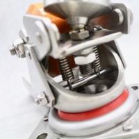 Pieds de nivellement robustes S-S 500 kg, roulettes en acier inoxydable, à commande au pied