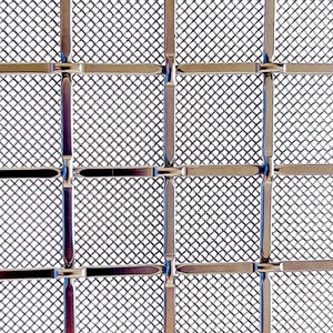 Maille métallique tissée architecturale en acier inoxydable à <span class=keywords><strong>double</strong></span> couche, maille métallique <span class=keywords><strong>rigide</strong></span>, maille métallique décorative pour armoires - Product Image 6