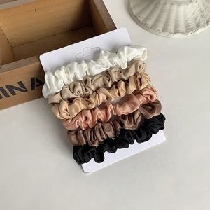 Nueva moda mujer seda satén Scrunchies bandas elásticas para el cabello Cola de Caballo titular accesorios para el cabello Scrunchies - Product Image 2