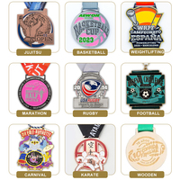 Médaille de sport multi-activités en émail souple, pour football, basketball, volleyball, moulée sous pression, personnalisable pour championnat, vente en gros
