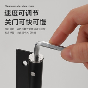 Stainless Steel Door Closer Hydraulic 15-55kg Adjustable Speed Minimalist Design For Commercial Use - Product Image 5