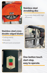 Hachoir et <span class=keywords><strong>trancheuse</strong></span> motorisé en acier inoxydable de haute qualité, double fonction pour radis et citrouille - Cuisine multifonctionnelle - Product Image 4