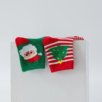 Cadeau pour enfants Chaussettes de Noël Chaussettes épaisses en coton mi-tube Confortables et douces Père Noël Arbre de Noël Elk