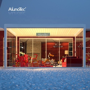 AlunoTec-carcasa de piscina motorizada, persiana de <span class=keywords><strong>Sol</strong></span> de aluminio independiente, techo de Patio, cobertizo de jardín - Product Image 4