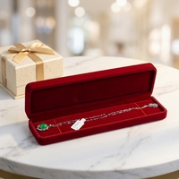 Samt-Schmuckbox Geschenkverpackung für Ring, Ohrringe, Halskette, Armband, Anhänger mit Individuellem Logo Großhandel
