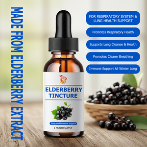 Customized Organic Elderberry Drops Tincture with Zinc <b>Vitamin</b> C Immune Support Elderberry Syrup Herbal Supplement for Adult - Product Image 3
