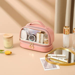 ชุดกระเป๋าเครื่องสำอางขนาดเล็กลายปลาหนัง PU กระเป๋าแต่งหน้าสีแดงสุดสร้างสรรค์ใหม่ - Product Image 6