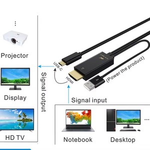 HDMI-เข้ากันได้กับสาย USB C 4K60Hz HDMI เป็นชนิด C Converter สำหรับ xreal <span class=keywords><strong>nreal</strong></span> Air Steam Dock PS5จอมอนิเตอร์แบบพกพา - Product Image 3