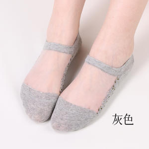 Calzini in Seta <span class=keywords><strong>Trasparente</strong></span> di Cristallo Moda Primavera-Estate, Stile Giapponese, Calzini a Barca per Donna, Calzini con Piccoli Fiori per Ragazze - Product Image 6