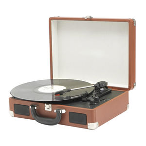 Tourne-disque vintage portable OEM/ODM Blue Tooth avec haut-parleur <span class=keywords><strong>platine</strong></span> <span class=keywords><strong>vinyle</strong></span> LP Gramophone LP à 3 vitesses - Product Image 1