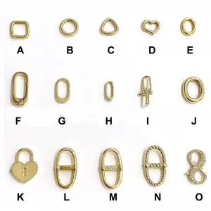 Aksesori perhiasan mutiara Au750 perhiasan halus DIY komponen temuan murni nyata 18k emas konektor Universal gesper gesper