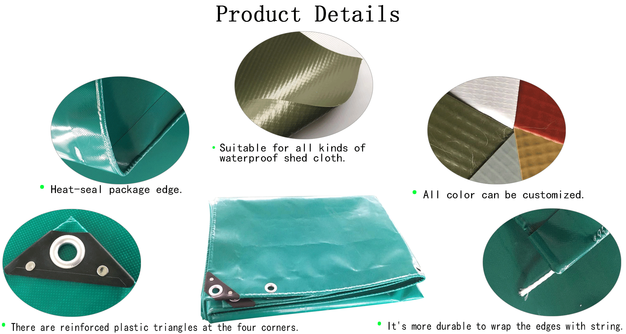 High Strength Durable PVC Tent Tarpaulin Fireproof Waterproof