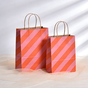 Sacs en papier kraft imprimés avec logo personnalisé, vente en gros, emballage pour magasins de détail, épicerie, plats à emporter, emballage alimentaire, sacs en papier recyclables - Product Image 1