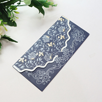 Enveloppes à monnaie florales gaufrées multicolores en stock, avec bordure ondulée et rabat en feuille d'or, pour mariage et cadeaux – Vente en gros