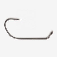 ROVORO 9099 #   Hameçon de pêche en acier à haute teneur en carbone forgé à plat Aberdeen Bass 60 degrés avec revêtement PTFE pour têtes de jig de football