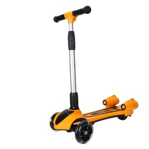 Kids Pedal Scooter With Music <b>Lights</b> Height Adjustable One Key Foldable PU <b>Flash</b> Wheels For 1-12 Years Old - Product Image 4