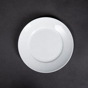 Nouvelle tendance ensemble de vaisselle en céramique d'argile haute blanche hôtel Restaurant vaisselle en porcelaine blanche pure assiettes à article unique - Product Image 1