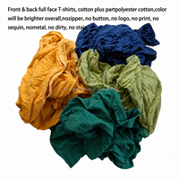 Chiffons en coton pour le nettoyage, machine efficace de recyclage de tissus, chiffons en tissu de couleur foncée pour t-shirts