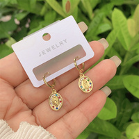 À la mode nouveau cuivre plaqué or 18 carats diamant intégré coloré zircone Sainte oreille goujons multi-style femmes vêtements quotidiens cadeaux