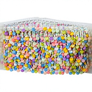 Encaje de Miel al por Mayor con Bordado, Lentejuelas y Cuentas Ecológicas, Adorno Floral Elegante para Prendas, Cortinas, Decoración del Hogar y Bodas - Product Image 1