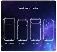 Coque de téléphone portable rigide en TPU PC transparente anti-jaunissement avec protection d'angle antichoc pour iPhone 17 Pro Max 17 Air 16 Plus