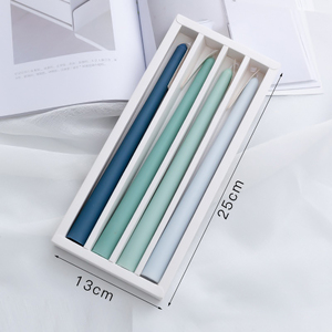 <span class=keywords><strong>Velas</strong></span> cónicas <span class=keywords><strong>de</strong></span> palo largo <span class=keywords><strong>de</strong></span> colores, decoración nórdica sin humo para el hogar, centro <span class=keywords><strong>de</strong></span> <span class=keywords><strong>mesa</strong></span> <span class=keywords><strong>de</strong></span> boda, vela <span class=keywords><strong>de</strong></span> cera <span class=keywords><strong>de</strong></span> soja decorativa para cumpleaños, 4 Uds. - Product Image 5