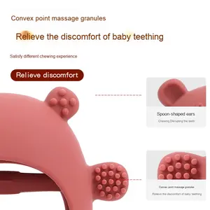 Sucette de <span class=keywords><strong>dentition</strong></span> douce pour bébé Jouets à mâcher en silicone de qualité alimentaire pour soulager la douleur <span class=keywords><strong>Jouet</strong></span> de succion pour nouveau-nés et nourrissons - Product Image 3