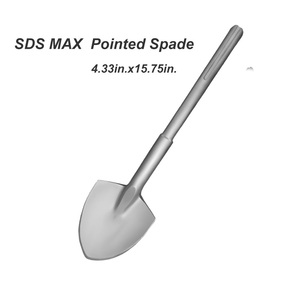 4.33in X 15.75in SDS-MAX 강철 조각 끌 V 모양 40Cr 핸들 스페이드 해머 일반 원예 조경 굴착 - Product Image 4