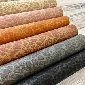 18x53IN En Gros Léopard Guépard Imprimer Camouflage PU Daim Yangbuck Cuir <span class=keywords><strong>Synthétique</strong></span> Pour Ordinateur Portable Couverture Arcs Artisanat DIY - Product Image 2