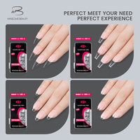 Lot de 200 faux ongles en gel souple acrylique, couvrance totale, plus épais, design carré et stiletto, pour doigts - Vente en gros Chine
