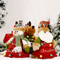 Weihnachtsbaum-Dekorationen Weihnachtsapfel-Geschenkbeutel mit Kordelzug Weihnachtsdekorationszubehör Weihnachtsgeschenktüten