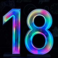 Lettres Néon Personnalisées RGB LED Effet Abysse, Enseignes Lumineuses Néon pour Mariages et Événements