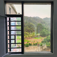 Ventana Abatible de Aleación de Aluminio con Recubrimiento en Polvo, Insonorizada, Impermeable, con Certificación Energy Star, Fácil Instalación para Baño