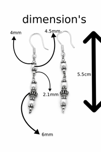 Boucles d'oreilles en argent 925 avec véritables perles – Élégantes boucles d'oreilles en perles authentiques pour femmes et filles, bijoux classiques minimalistes à porter au quotidien - Product Image 2