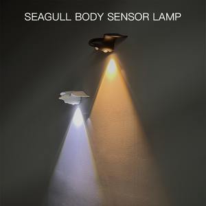 Lámpara de Pared con Sensor de Movimiento, Luz Nocturna Recargable a Batería, Impermeable, con Forma de Gaviota, Luz LED Regulable - Product Image 3