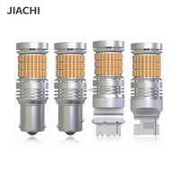 Jiachi-Ampoule LED CANBUS 7440 sans ventilateur W21W BA15S T25, lumière de signalisation automatique 27W, courant d'alimentation stable DC 12-24V 1156, lampe de voiture