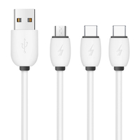 Kabel Pengisi Daya USB A ke Micro USB TPE 3.4A Pengisi Daya Cepat dengan Transfer Data untuk Smartphone Android & Power Bank