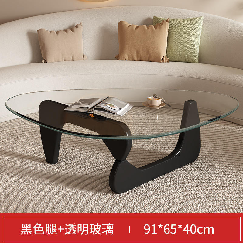 Verre transparent avec pieds en bois massif noir (taille moyenne)