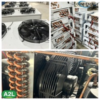 Condenseur industriel FNF refroidi par air pour entrepôt de transformation alimentaire, unité échangeur de chaleur à tubes en cuivre haute capacité 380V