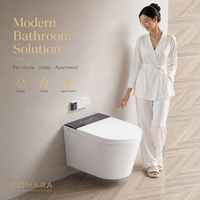 Nouvelle toilette intelligente murale en céramique blanche, désodorisation automatique, télécommande, cuvette allongée, drainage en P-trap, design moderne