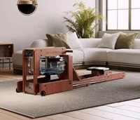 Rameur intelligent en bois multifonctionnel, nouveau design, pliable, gymnastique, résistance à l'eau, calories brûlées