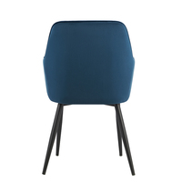 Chaises de salle à manger en tissu rembourrées de style nordique élégant et moderne avec pieds en métal, vente en gros