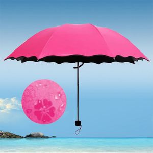 Paraguas Mágico con Protección UV para Mujer, Colorido, Popular, Portátil, con Diseño de Flores, de Poliéster, Manual - Product Image 2