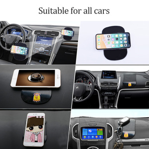 Car Non-Slip Mat Custom Magic Anti-Slip <b>Slide</b>-Proof Pad Dashboard Sticky Dash Adhesive Cell Phone Mobile Holder Black Silicone - Product Image 2