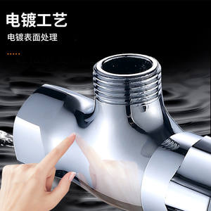 Robinet d'angle Morning Dew, finition chromée, filetage mâle, diamètre intérieur standard pour eau chaude et froide - Product Image 5