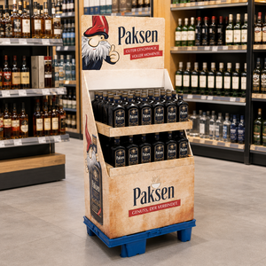 Exhibidor de Piso de Cartón Corrugado para Botellas de Vino, Licores y Bebidas - Product Image 2