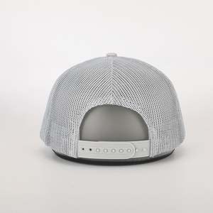 Vente en gros Chapeau unisexe 6 panneaux avec logo brodé de haute qualité personnalisé Gorras en coton gris pour les sports de plein air Casquette de camionneur classique - Product Image 6