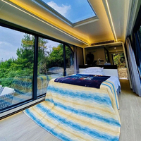 Capsule Spatiale Modulaire Préfabriquée de Luxe en Acier Étanche 20ft 40ft pour Usage Commercial Extérieur (Salon, Chambre, Salle à Manger)