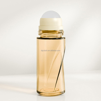 Emballage de parfum à bille, flacon de parfum vide rond de luxe de 50 ml, huile essentielle, déodorant à bille, flacon de parfum en verre à bille, déodorant à bille